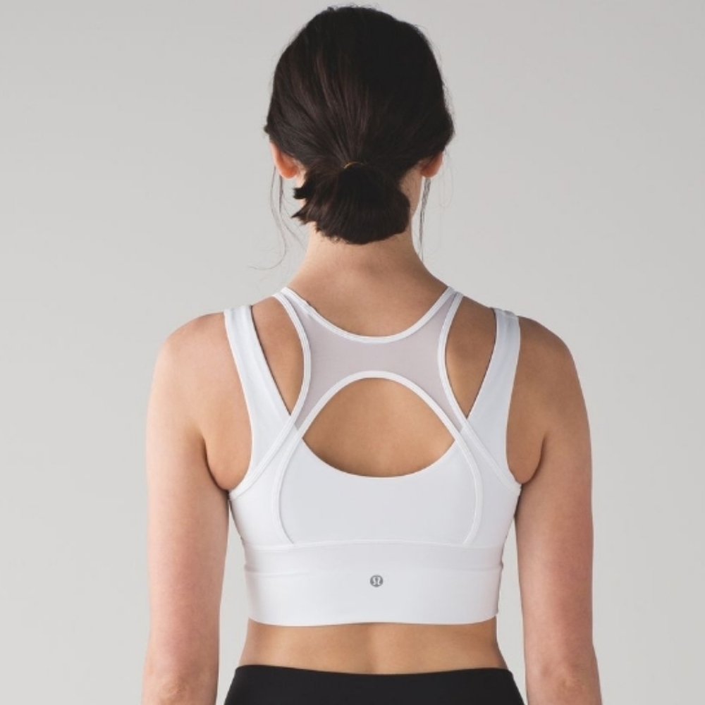 Lululemon Double Tap Bra II. Off White. Size 4. Flaw, Stains. - Picture 1 of 11